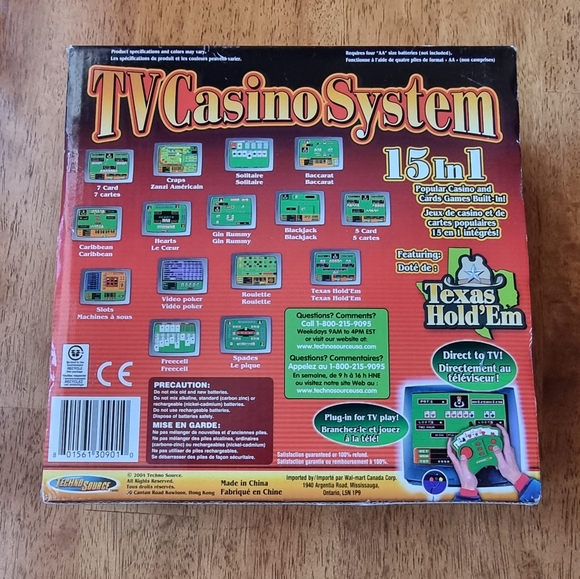 TV Casino System Plug-In Play 15 Games All-in-One-Techno Source 2004 New! - Picture 4 of 5